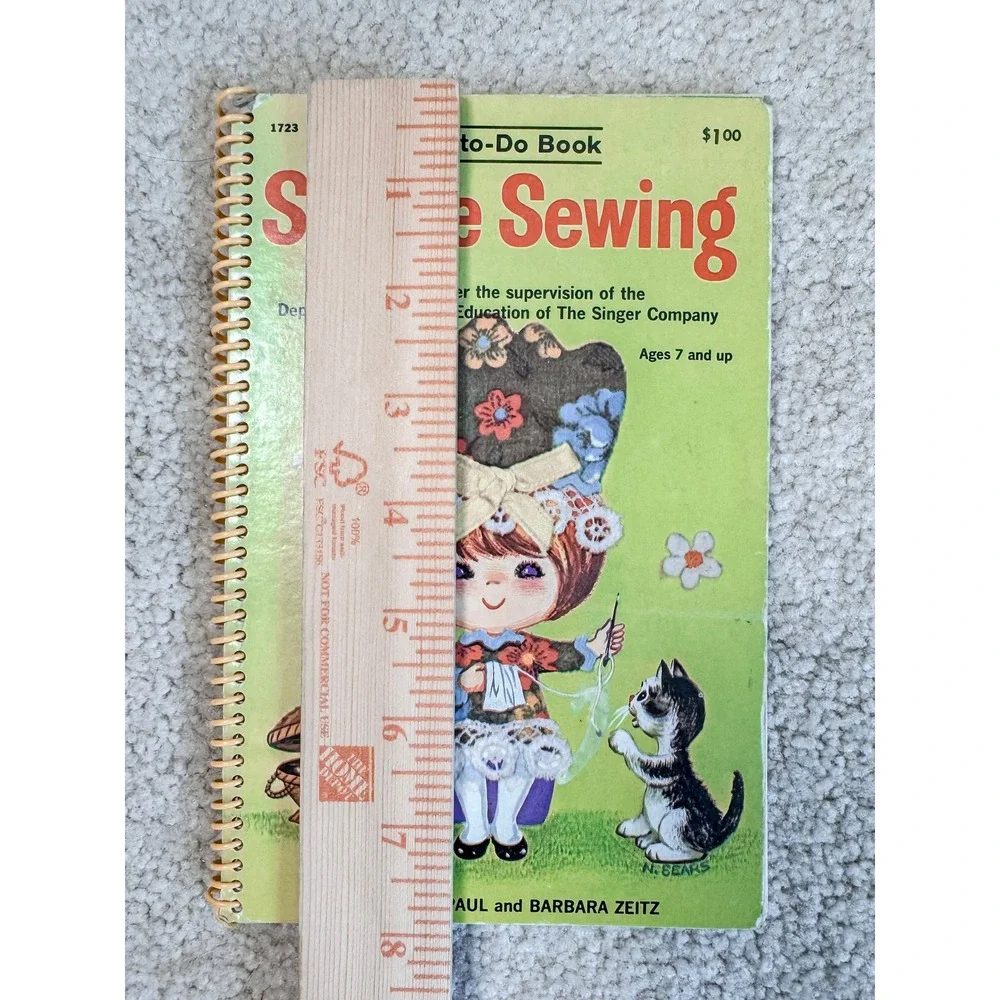 Vintage Singer Simple Sewing Book 1969 Easy-To-Do Spiral Craft Instruction